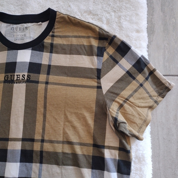 Guess - Plaid Short Sleeve T-Shirt Embroidery - Picture 6 of 13